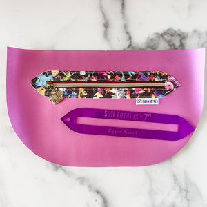Soft Corners Zipper Accent Template - Purple - 3 Sizes Available