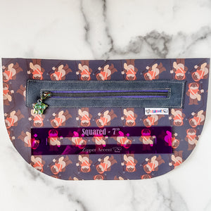 Square Zipper Accent Template - Purple - 3 Sizes Available
