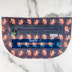 Square Zipper Accent Template - Blue - 3 Sizes Available