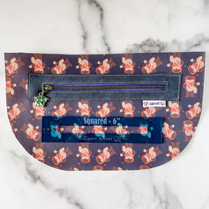 Square Zipper Accent Template - Blue - 3 Sizes Available