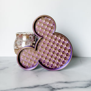 Mouse Craft Tray - Pyramid Base with Grips - Purple Golde