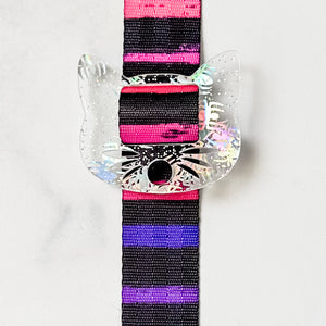 Removable Cat Head Strapzeez™ - Holographic Spiders