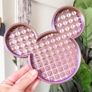 Mouse Craft Tray - Pyramid Base with Grips - Purple Golde