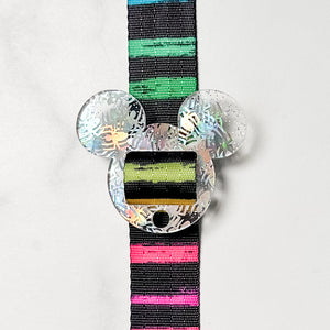 Removable Mouse Head Strapzeez™ - Holographic Spiders