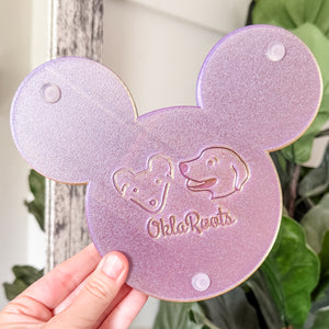 Mouse Craft Tray - Pyramid Base with Grips - Purple Golde