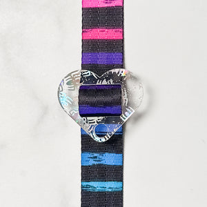 Removable Heart Strapzeez™ - Holographic Spiders