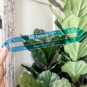 Soft Corners Zipper Accent Template - Blue - 3 Sizes Available
