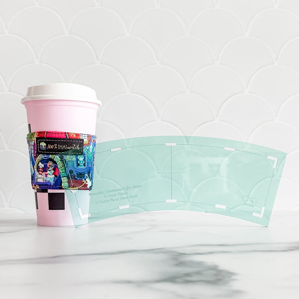 Light Green Continuous Reversible Coffee Sleeve - Acrylic Template