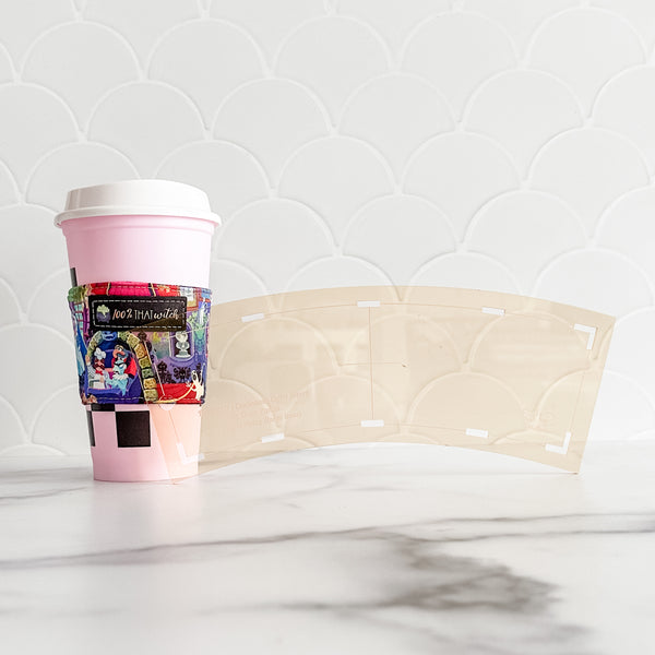 Gold Continuous Reversible Coffee Sleeve - Acrylic Template