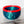 Large Spiked Craft Bowl - Mermaid Blue With Classic Red Top - Designed by Newt!