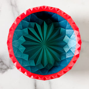 Large Spiked Craft Bowl - Mermaid Blue With Classic Red Top - Designed by Newt!