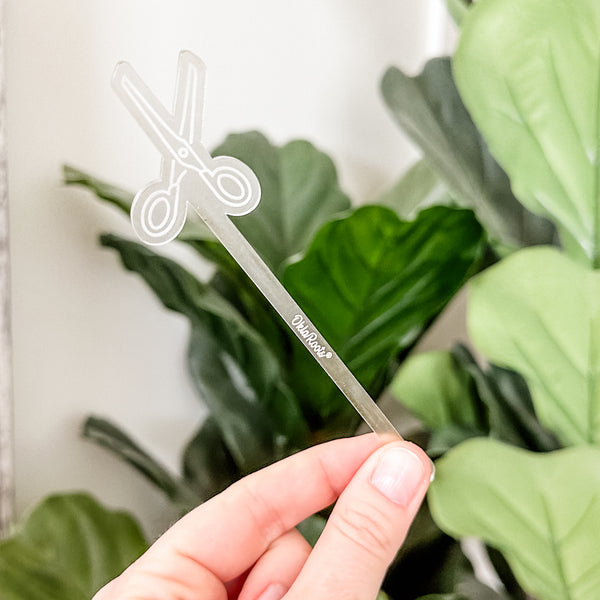 Scissors Drink Swizzle Stick - Frosted - Sold Individually