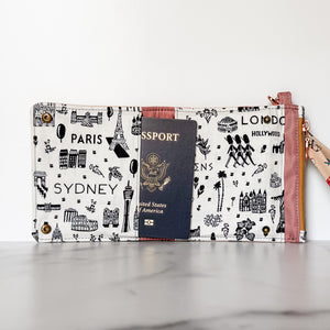 As Seen On OklaRoots!  Passport Pouch - Vinyl Travel