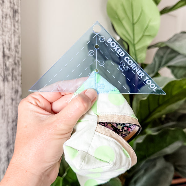 Boxed Corner Tool - Triangle - Half Inch Markings - 3" Deep - Ocean -  Acrylic Template