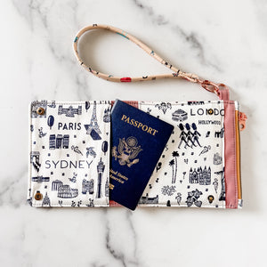 As Seen On OklaRoots!  Passport Pouch - Vinyl Travel