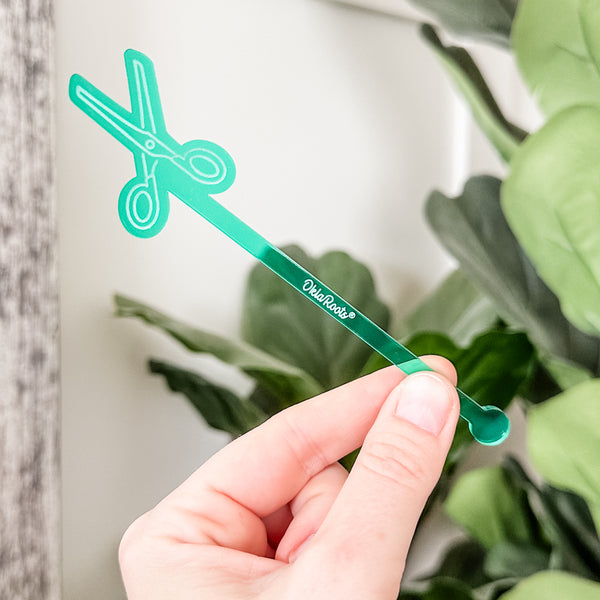 Scissors Drink Swizzle Stick - Mint - Sold Individually