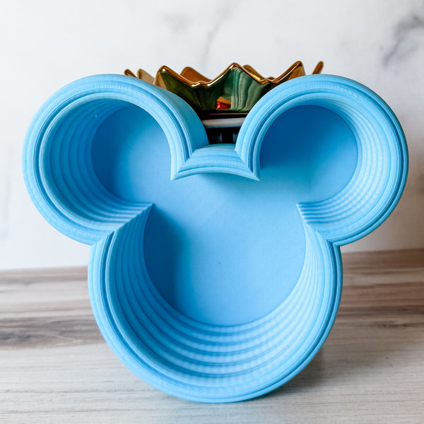 Tiered Large Mouse Shaped Craft Bowl - Glow Blue - Solid Top
