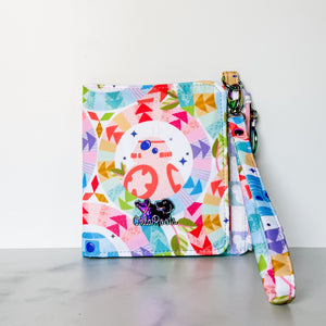 As Seen On OklaRoots!  Passport Pouch - Bonded Nylon Rainbow Bots