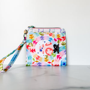 As Seen On OklaRoots!  Passport Pouch - Bonded Nylon Rainbow Bots