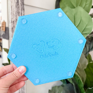 Hexagon Craft Tray - Honeycomb Base with Grips - Aqua Ombre