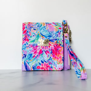 As Seen On OklaRoots!  Passport Pouch - Bonded Nylon Tropical Flowers