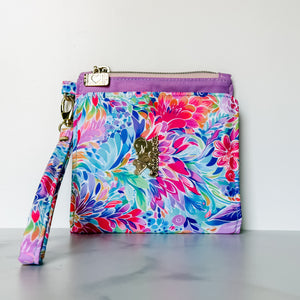 As Seen On OklaRoots!  Passport Pouch - Bonded Nylon Tropical Flowers