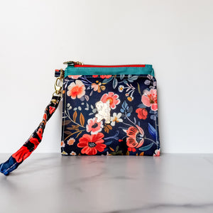 As Seen On OklaRoots!  Passport Pouch - Bonded Nylon Fall Flowers