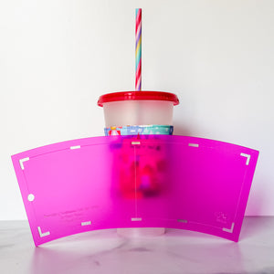 Reversible COLD CUP Cardy - Frosted Magenta -  Acrylic Template
