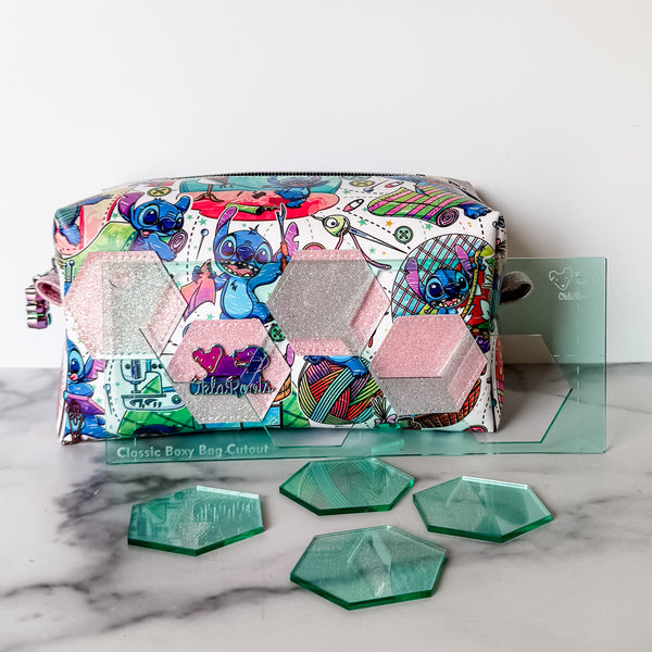 Hexies for Classic Boxy Bag - CutOuts - LIGHT GREEN - An Applique Template