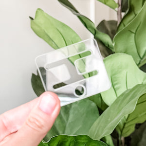Removable Rectangle Strapzeez™ - Clear