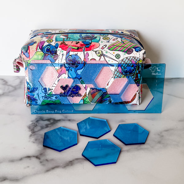 Hexies for Classic Boxy Bag - CutOuts - BLUE - An Applique Template