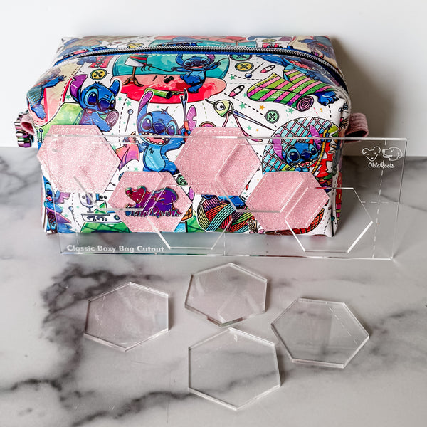 Hexies for Classic Boxy Bag - CutOuts - CLEAR - An Applique Template