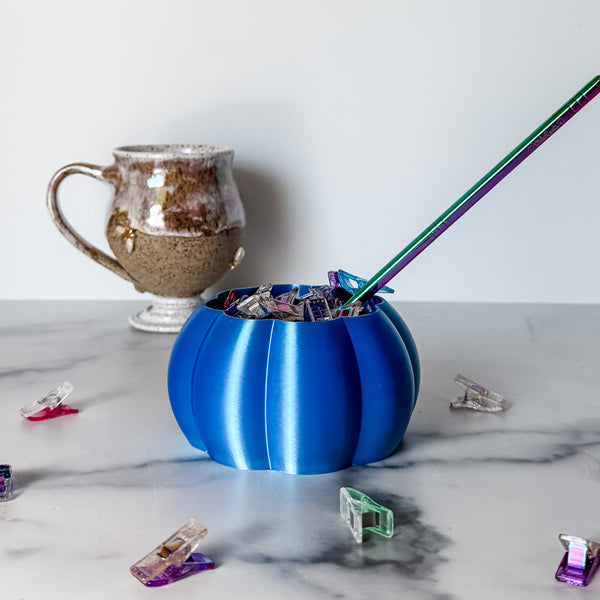 Medium Pumpkin Craft Bowl - Silver Blue - Designed by Newt!
