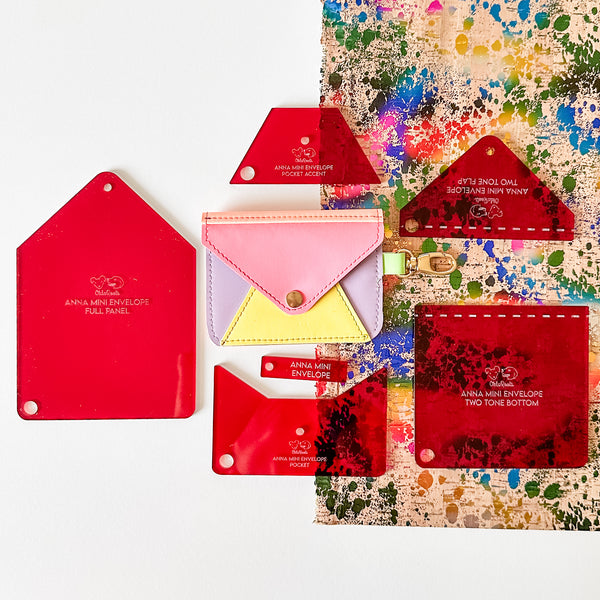 Anna Mini Envelope Set of 6 - Cherry -  Acrylic Template
