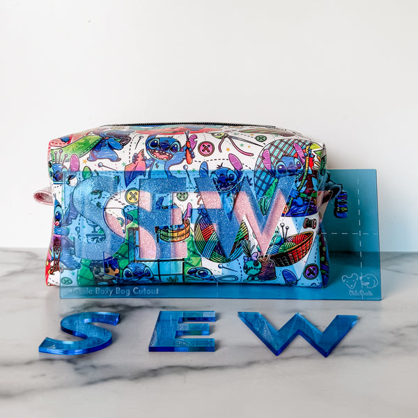 SEW for Classic Boxy Bag - CutOuts - BLUE - An Applique Template