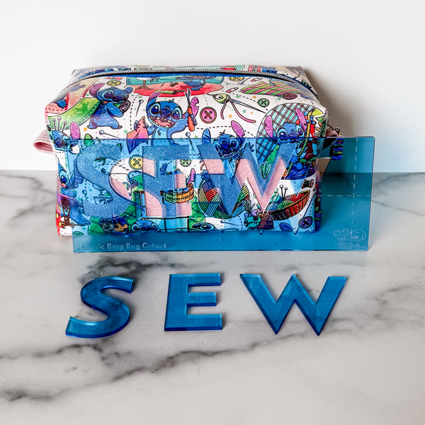 SEW for Classic Boxy Bag - CutOuts - BLUE - An Applique Template