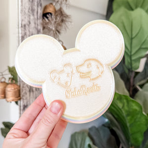 Tiered Large Mouse Shaped Craft Bowl - Dewey Pastel Rainbow - Yellow