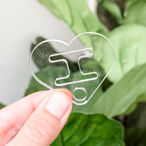 Removable Heart Strapzeez™ - Clear