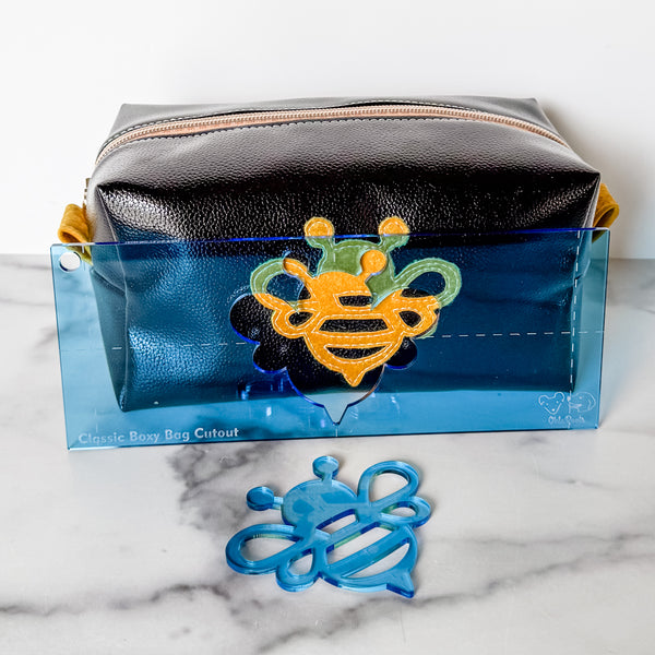 Solo Bee for Classic Boxy Bag - CutOuts - BLUE - An Applique Template