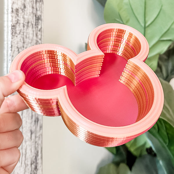 Tiered Large Mouse Shaped Craft Bowl - Cherry Limeade - Peach Top