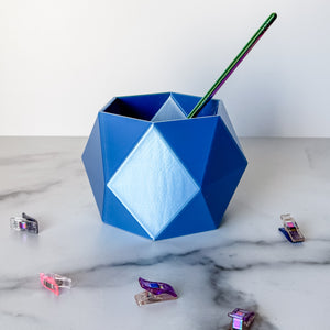 Large Jewel Craft Bowl - Silver Blue