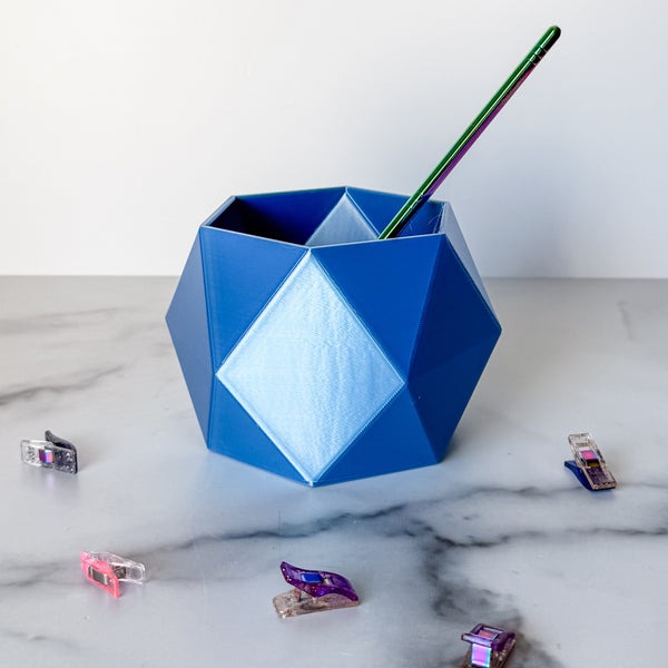 Large Jewel Craft Bowl - Silver Blue