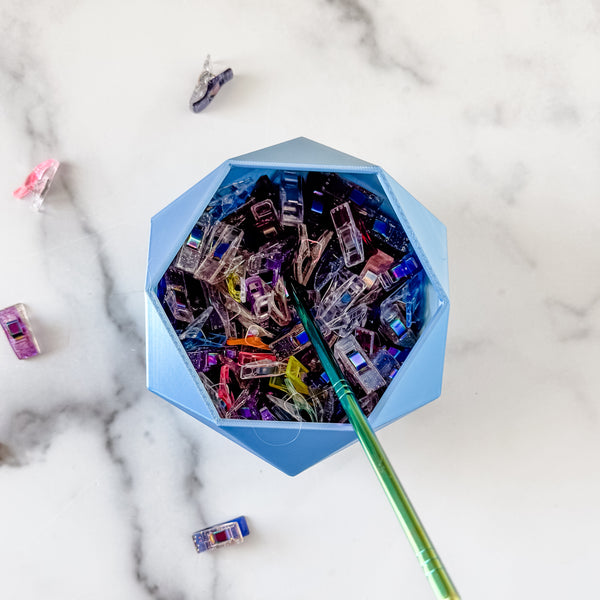 Large Jewel Craft Bowl - Silver Blue