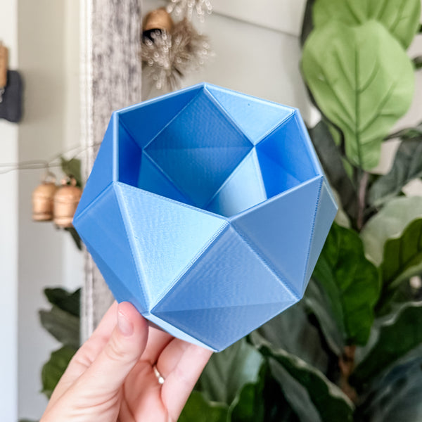 Large Jewel Craft Bowl - Silver Blue