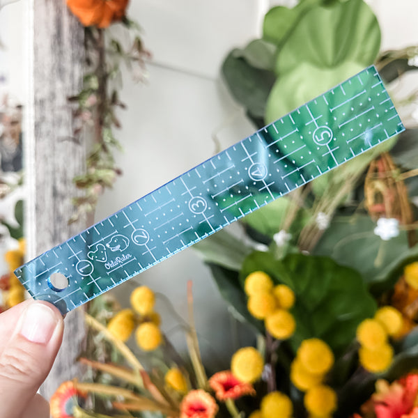 Blue OklaRuler : 1" x 6" Clear Ruler