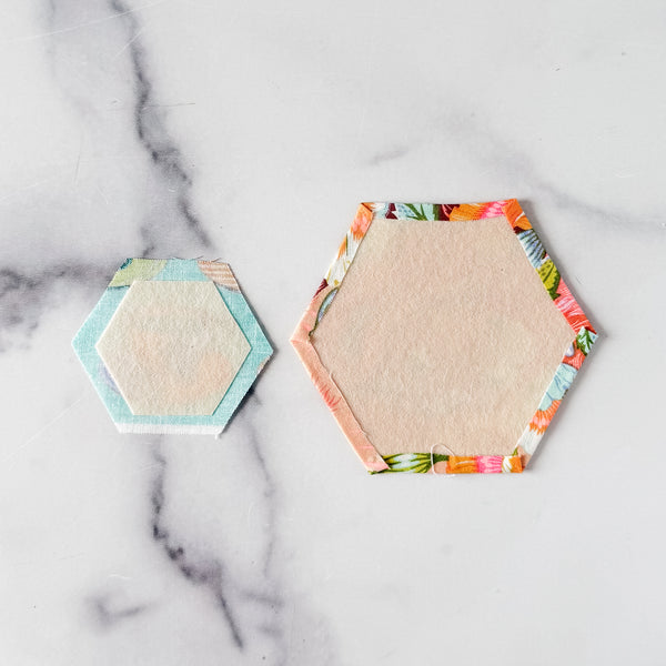 English Paper Piecing Set of 4 - 1/4" Seam Allowance -Hexagons - Clear - Acrylic Template