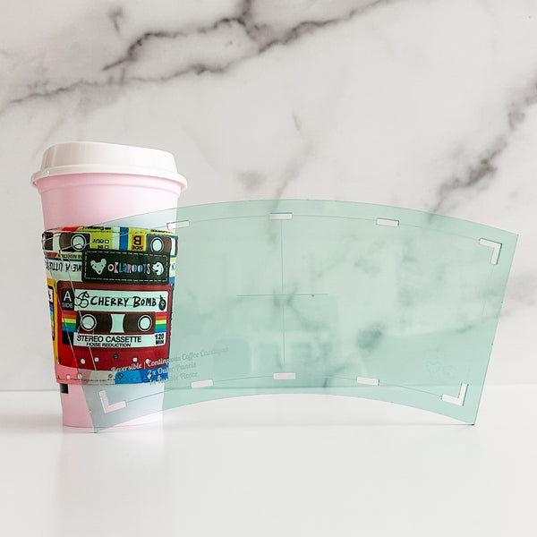 Reversible Coffee Cardigan - Light Green -  Acrylic Template