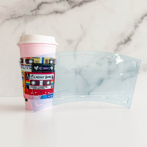 Reversible Coffee Cardigan - Ocean -  Acrylic Template
