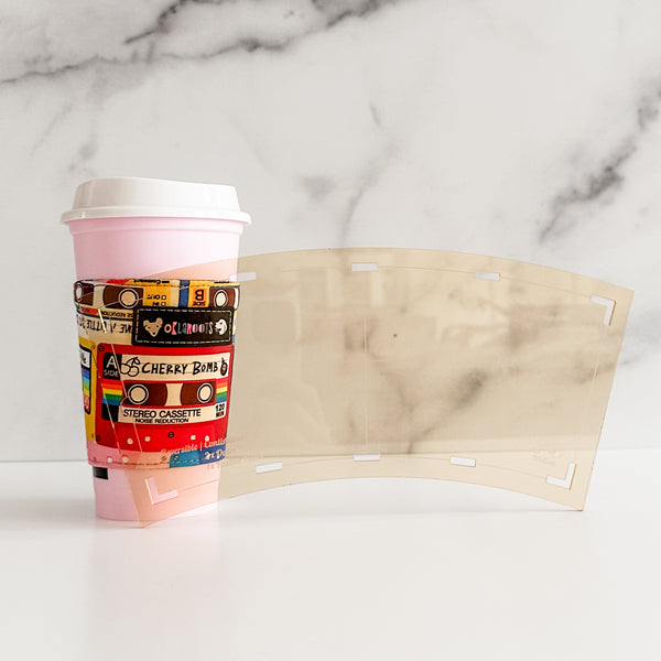 Reversible Coffee Cardigan - Gold -  Acrylic Template