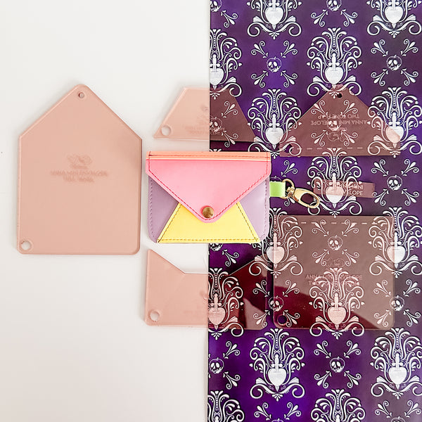 Anna Mini Envelope Set of 6 - Rose Gold -  Acrylic Template